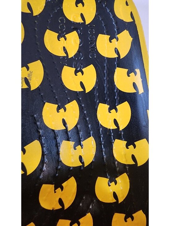 RARE CROCS X WU TANG CLAN YELLOW BLACK SLIDES M 8 W 10 LIMITED EDITION NO JIBITZ main image 9